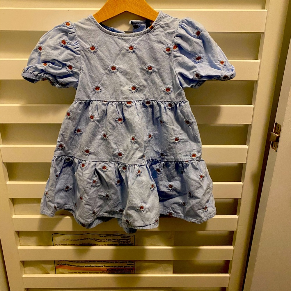 Zara blue dress with flowers